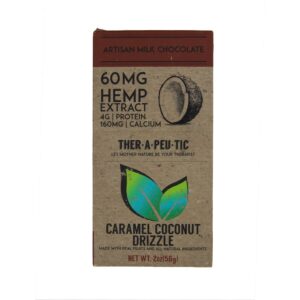 Therapeutic CBD Chocolate – Caramel Coconut (Milk Chocolate) 2.5oz, 60mg CBD