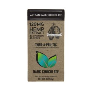Therapeutic CBD Chocolate – Dark Chocolate – Extra Strength 2.0oz, 120mg CBD