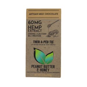 Therapeutic CBD Chocolate – Peanut Butter & Honey (Milk Chocolate) 2.5oz, 60mg CBD
